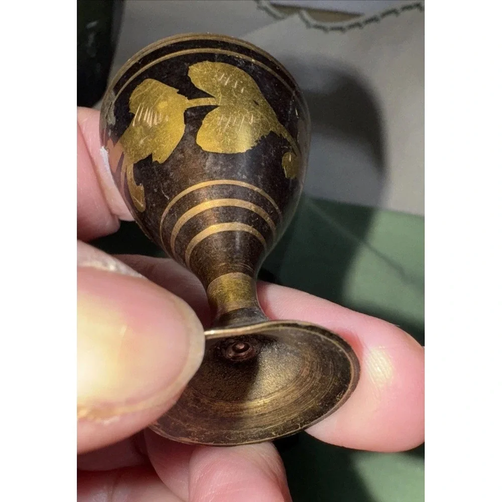 Mini brass goblets‎ set of 4 2